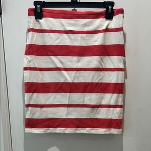 Banana Republic Red and White Striped Skirt